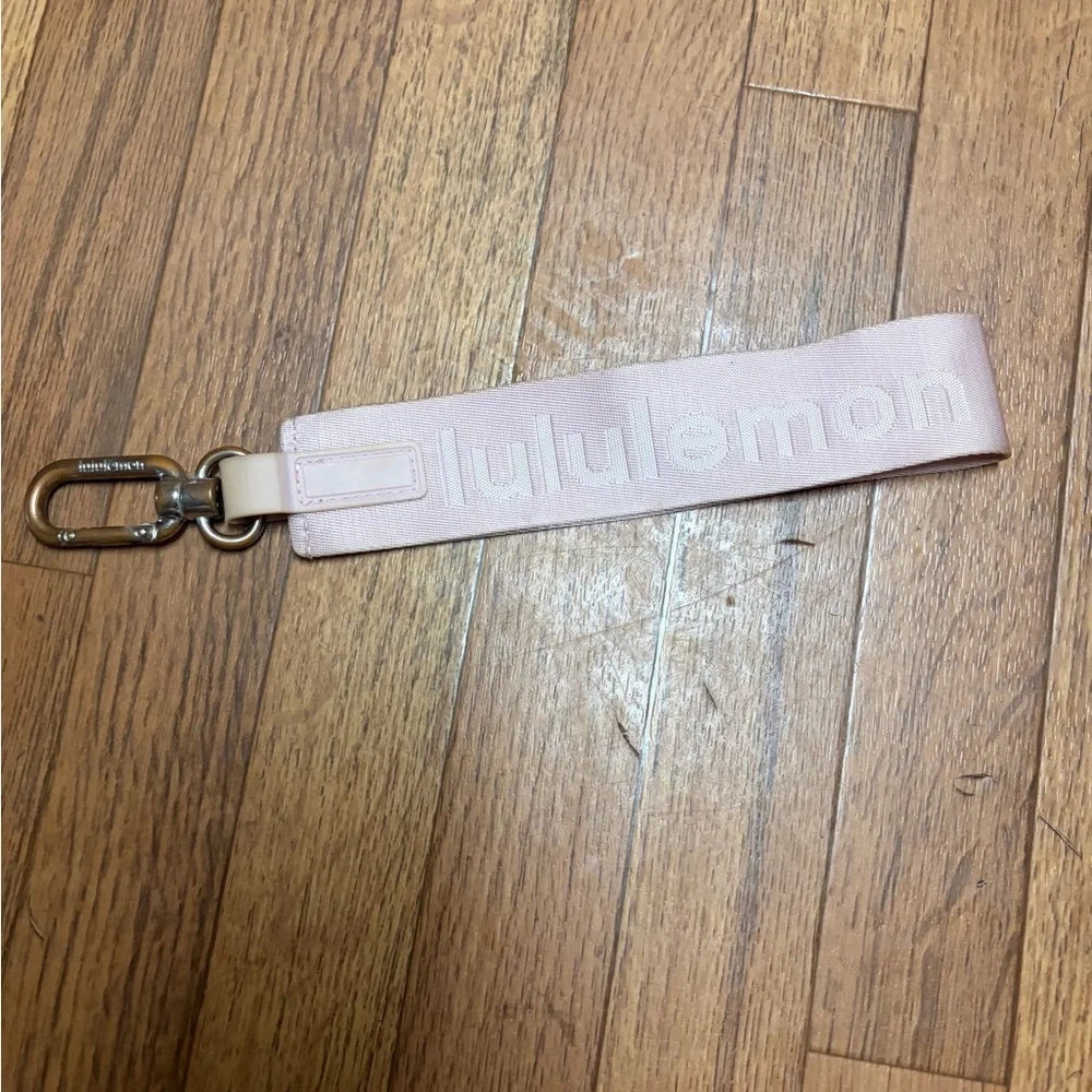 lululemon athletica Pink Key Strap with Silver Clip